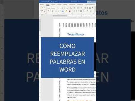 Reemplaza Palabras En Word F Cil Y Autom Tico Youtube