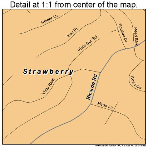 Strawberry California Street Map 0675315