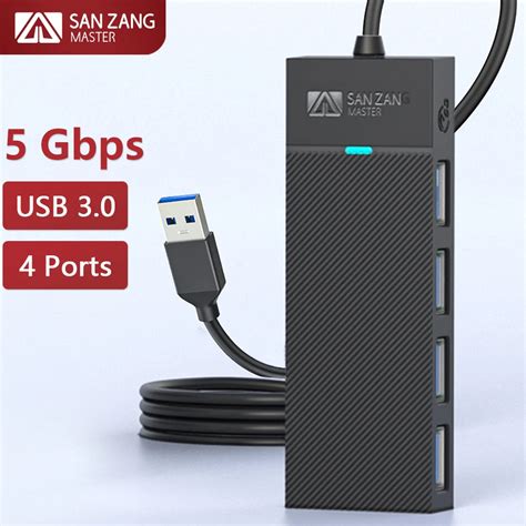 Sanzang Type C Hub High Speed Usb Hub Port Splitter Multiple