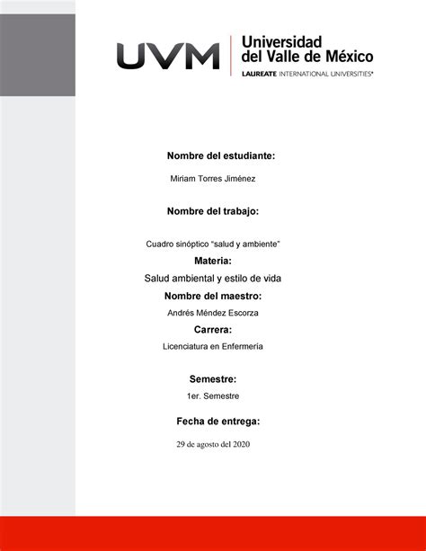 A Mtj Apuntes Salud Ambiental Y Estilo De Vida Nombre Del