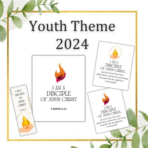 2024 Lds Youth Theme Printable Posters I Am A Disciple Of Jesus Christ