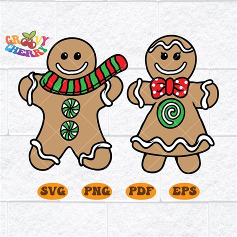 Craft Supplies Tools Christmas Svg Gingerbread Man Svg Silhouette