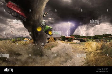 Large Tornado disaster Stock Photo - Alamy