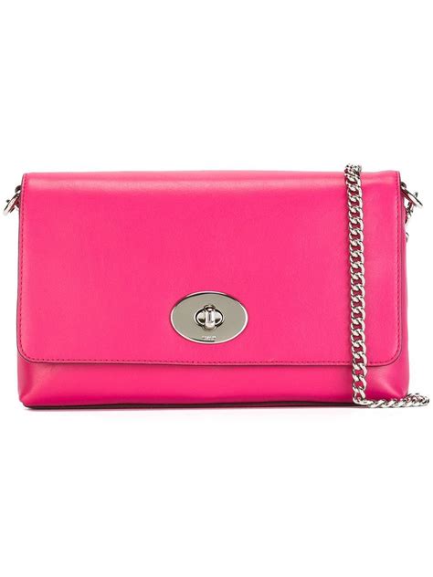Lyst Coach Chain Strap Shoulder Bag Women Leather One Size In