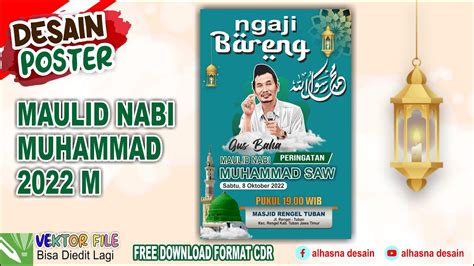 Cara Desain Poster Pamflet Maulid Nabi Muhammad Saw 1444 H 2022 Dengan