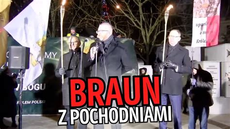 Grzegorz Braun Wparowa Z Pochodniami Na Protest Pod Sejmem Youtube