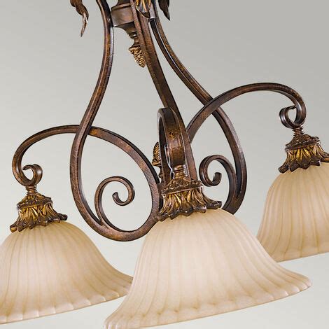 Elstead Sonoma Valley Multi Arm Chandelier 3 Light Aged Tortoise