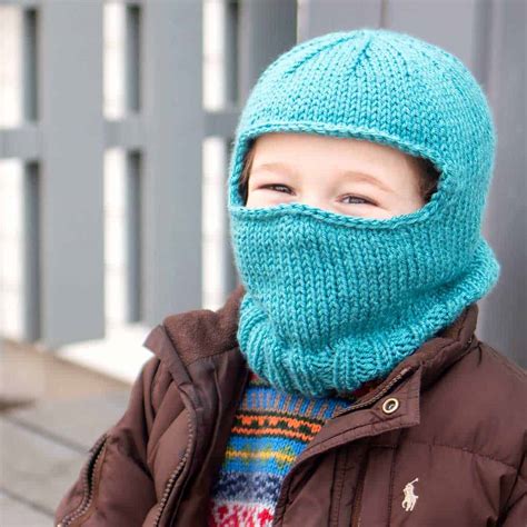 Easy Kids Ski Mask Knitting Pattern