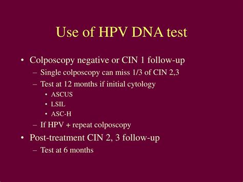 PPT - Clinical Uses of HPV DNA Testing PowerPoint Presentation, free download - ID:3564639