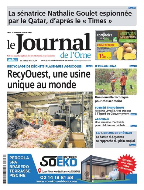 Le Journal De L Orne N Du Novembre T L Charger Sur Ipad