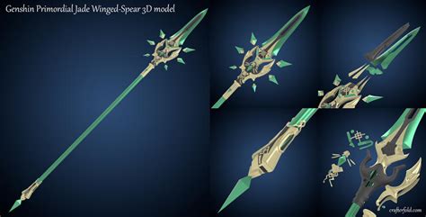 Primordial Jade Winged Spear 3d Model By Crafterfold On Deviantart