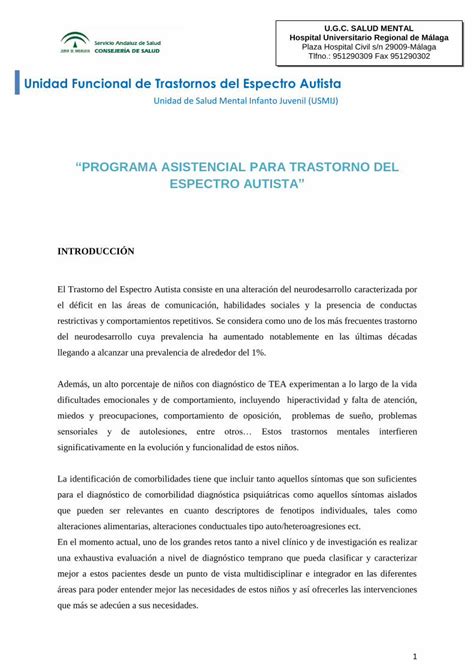 PDF Unidad Funcional De Trastornos Del Espectro Autista DOKUMEN TIPS