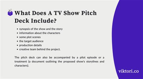 Investor Ready Tv Show Pitch Deck Template Examples Guide