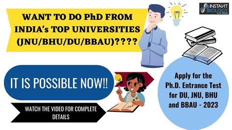 Phd Entrance Test For Du Jnu Bhu And Bbau 2023 Phd Entrance