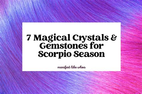 Magical Crystals Gemstones For Scorpio Season Astrology Crystals