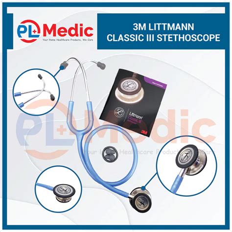 3m Littmann Classic Iii Stethoscope Blue Red Black Darkblue Grey Pl Science Medic