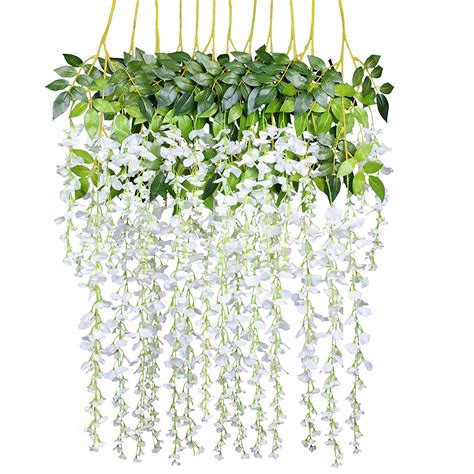 Coolmade 12 Pack 3 6 Ft Piece Artificial Fake Flowers Hanging Garland