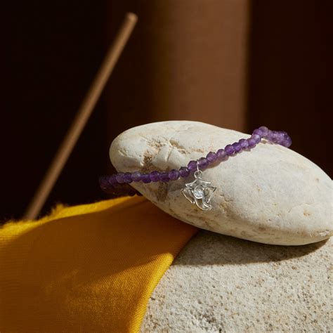 The Ganpati สร้อยข้อมือเบิกเนตรพระพิฆเนศ อัญมณี Amethyst