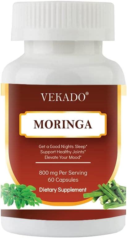 Amazon Vekado Moringa Oleifera Capsules Pure Leaf Powder