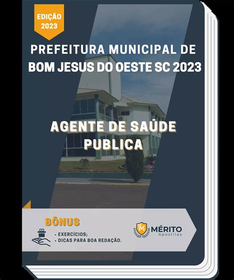 Apostila Agente De Saúde Publica Prefeitura De Bom Jesus Do Oeste Sc