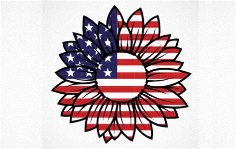 Best Little List! American Flag Sunflower SVG - LifeInscribed.com