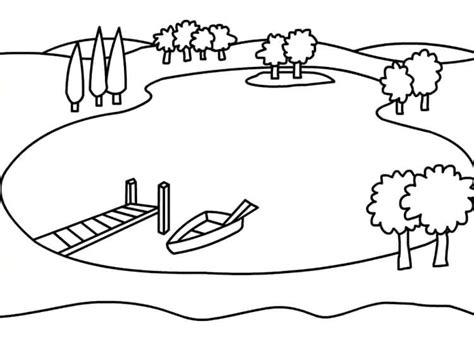 Desenhos De Paisagem Do Lago Para Colorir E Imprimir Colorironlinecom