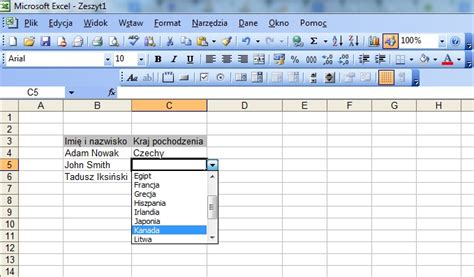 Excel Porady Makra Vba Lista Rozwijana