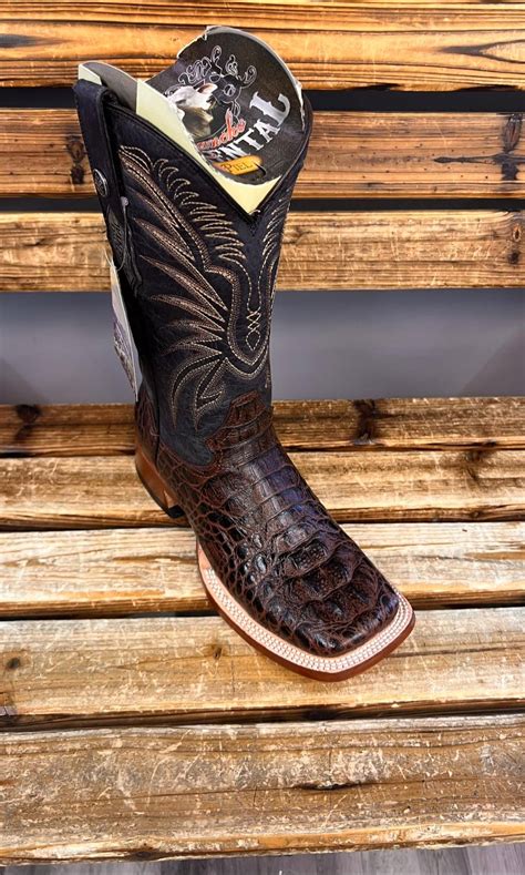 Rancho Semental Print Horn Back Brown Boots Mile High Western Wear