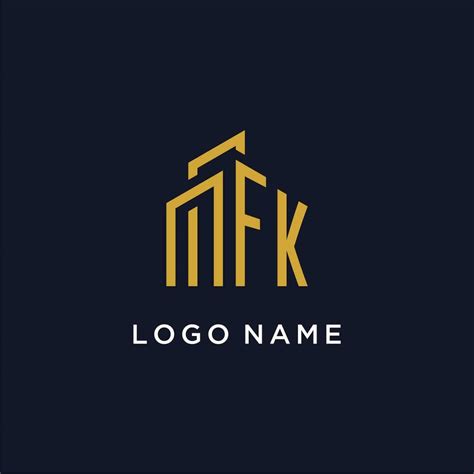 FK Initial Monogram With Building Logo Design 27135563 Vector Art At