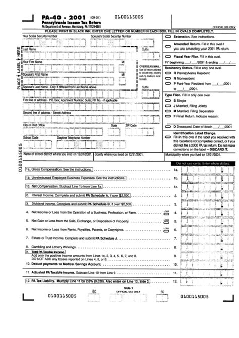 Printable Pa Tax Forms