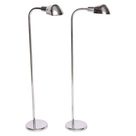 Art Deco Style Chrome And Lucite Floor Lamp With Frosted Glass Shade For Sale At 1stdibs Art