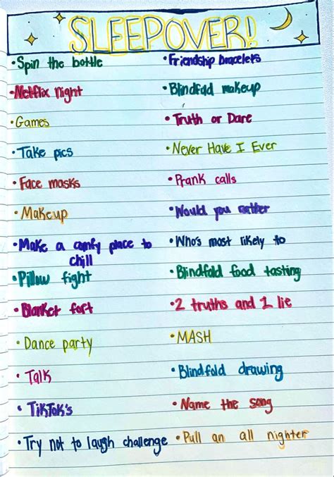 Sleepover Ideas Tween Birthday Sleepover Ideas Sleepover Party Games