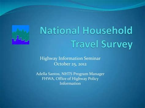 Ppt National Household Travel Survey Powerpoint Presentation Free Download Id 1552422