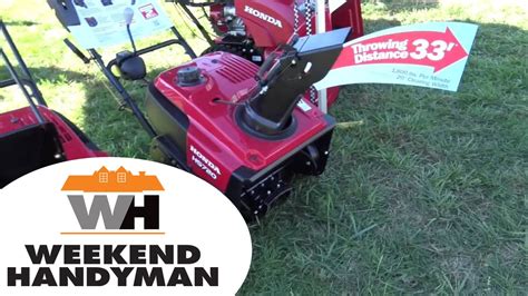 Honda Power Equipment Hs720 Snow Blowers By The Weekend Handyman Youtube