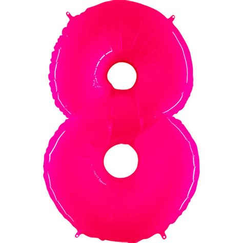 Pink Giant NUMBER Balloon Fluorescence PINK Foil Balloons | Etsy