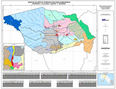 Mapa De Valores De Terrenos Por Zonas Homogéneas Provincia 2 Alajuela