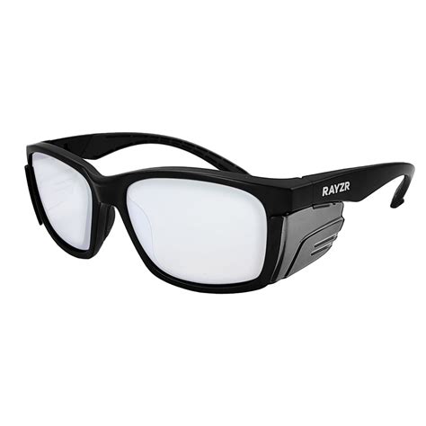 Rayzr Safety Glasses Matte Black Frame Clear Lens Safety Xpress