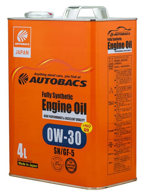 Моторное масло 0W30 SP GF 6 PAO AUTOBACS ENGINE OIL FS 4л