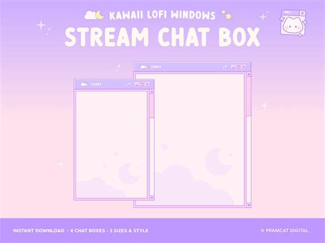 Twitch Overlay Stream Chat Box Vaporwave Retro Lofi Kawaii Windows Just