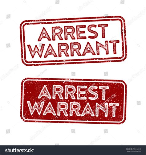 Arrest Warrant Distressed Vector Stamp Seal Stock Vector Royalty Free