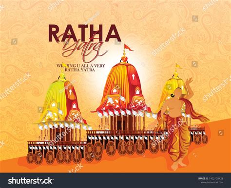 Vector Illustration Design Of Ratha Yatra Of Lord Jagannath The