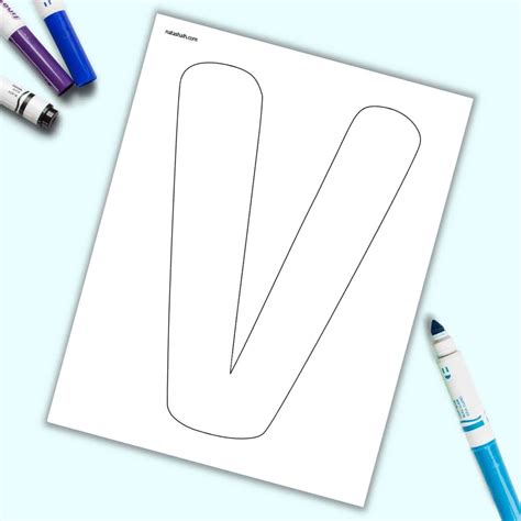 Free Printable Bubble Uppercase Letter V The Artisan Life