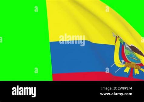 Ecuador Waving Flag Transition 4k And 1080 HD Seamless Loop Animation