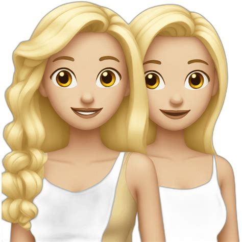 Three Blonde Girls Best Friends Emoji AI Emoji Generator