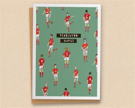 Welsh Rugby Players Birthday Card Penblwydd Hapus Etsy Uk