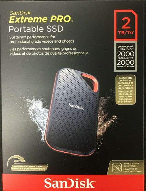 Sandisk Extreme Pro V2 2tb Usb C Portable External Ssd Sdssde81 2t00 G25 Ebay