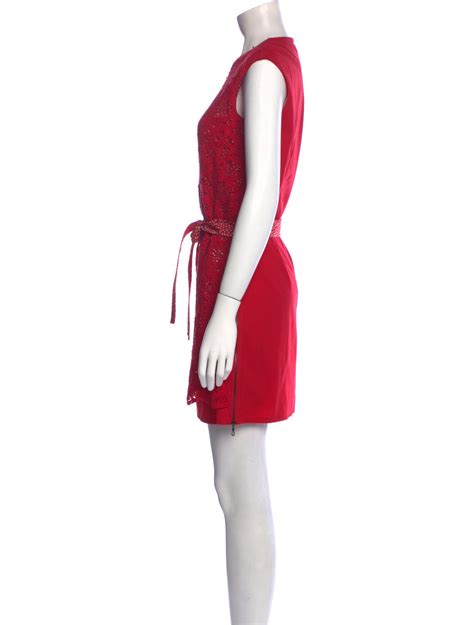 Waimari Square Neckline Mini Dress Red Dresses Clothing Wwimi20478