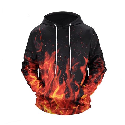 Aliexpress.com : Buy 2018 new 3D Hoodies fire printing spring winter men women 3d hoodie ...