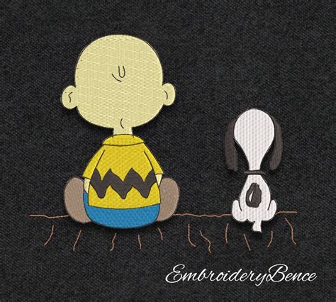 Snoopy And Charlie Brown Embroidery Machine Designs Peanuts Etsy