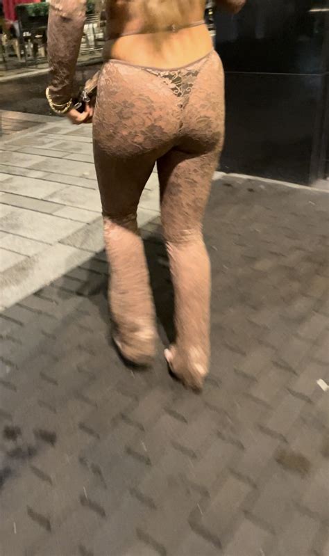 Sexy Blonde In See Through Outfit Visible Thong Oc Gifs Ass Forum